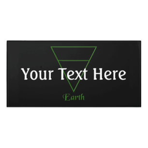Falln Pagan Earth Element Symbol Door Sign