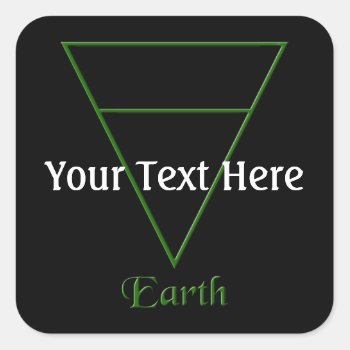 Falln Pagan Earth Element Symbol Square Sticker by FallnAngelCreations at Zazzle