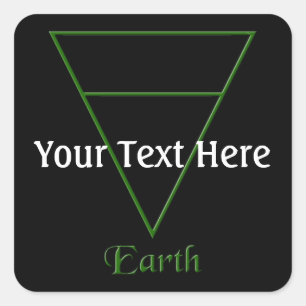 Falln Pagan Earth Element Symbol Square Sticker