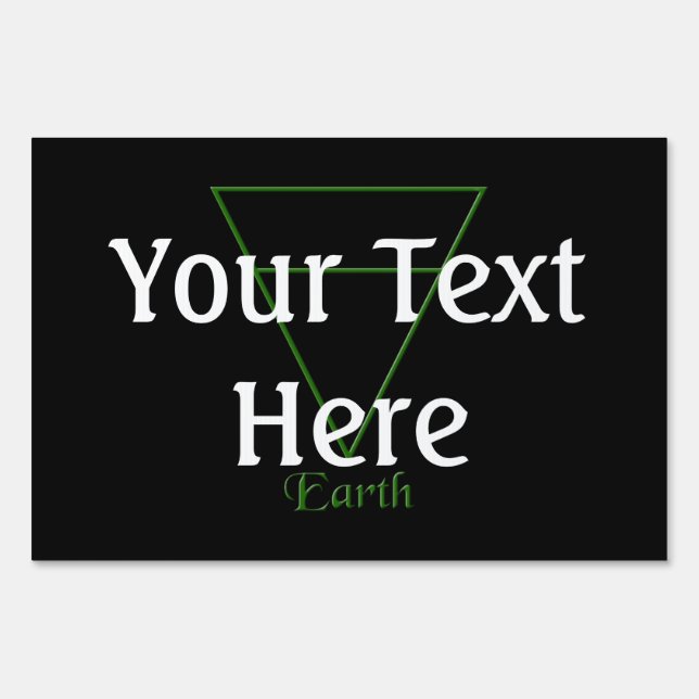 Falln Pagan Earth Element Symbol Yard Sign (Front)