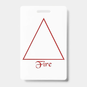 Falln Pagan Fire Element Symbol Badge