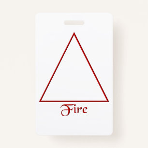 Falln Pagan Fire Element Symbol Badge