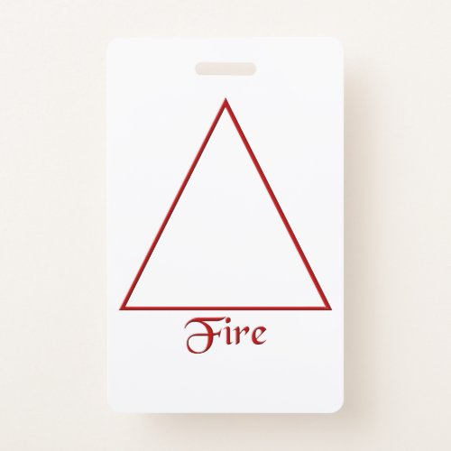 Falln Pagan Fire Element Symbol Badge