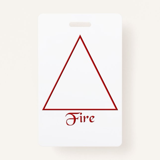 Falln Pagan Fire Element Symbol Badge (Front)