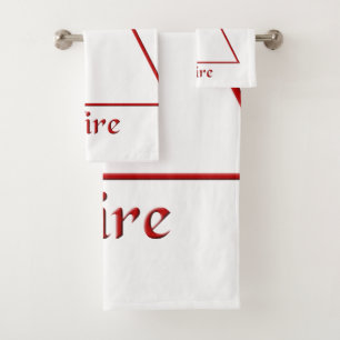 Falln Pagan Fire Element Symbol Bath Towel Set