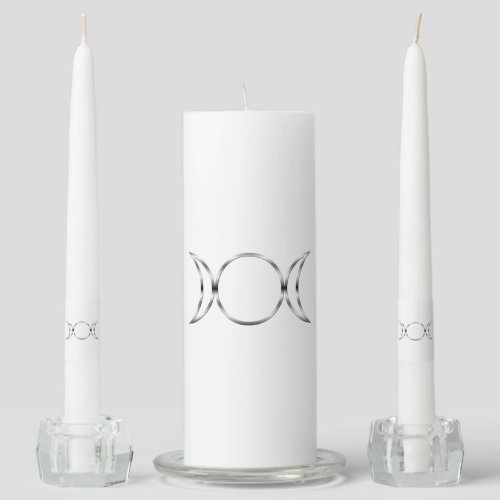 Falln Pagan Goddess Symbol Unity Candle Set