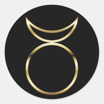 Falln Pagan Horned God Symbol Classic Round Sticker by FallnAngelCreations at Zazzle
