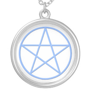 Falln Pagan Pentacle Silver Plated Necklace