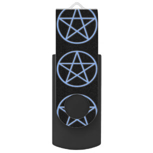 Falln Pagan Pentacle USB Flash Drive