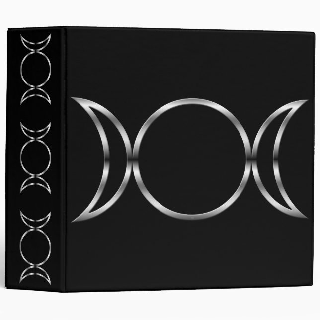 Falln Pagan Triple Goddess Symbol 3 Ring Binder (Front/Spine)