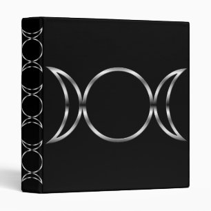 Falln Pagan Triple Goddess Symbol 3 Ring Binder