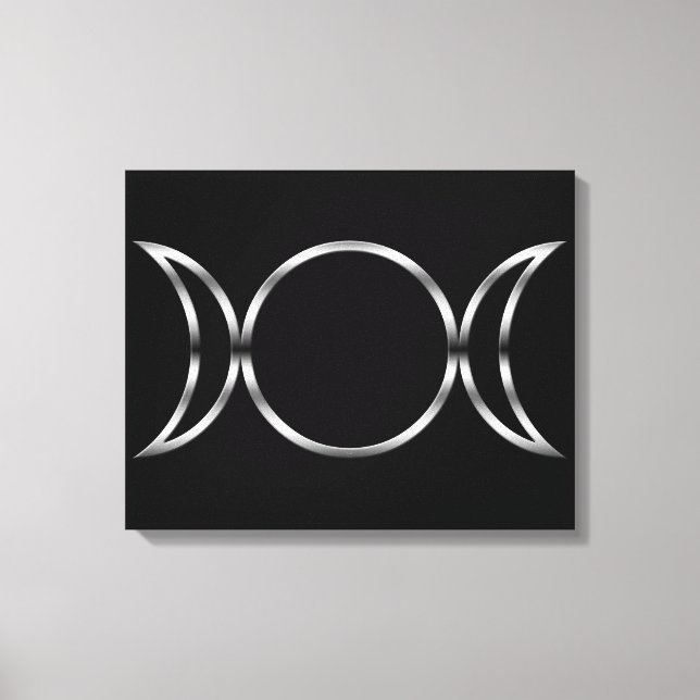 Falln Pagan Triple Goddess Symbol Canvas Print (Front)