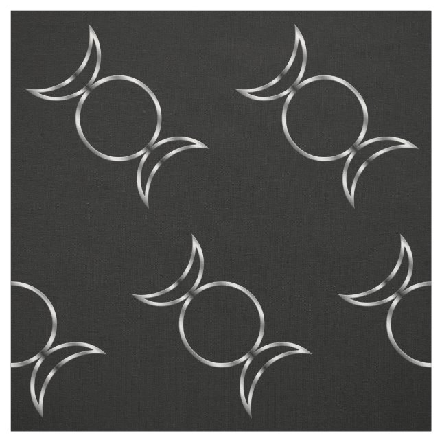 Falln Pagan Triple Goddess Symbol Fabric (Swatch)