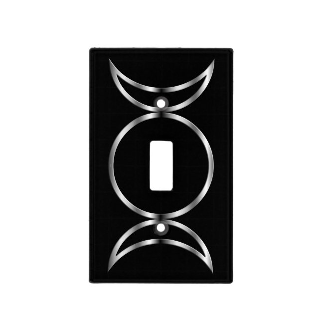 Falln Pagan Triple Goddess Symbol Light Switch Cover (Front)