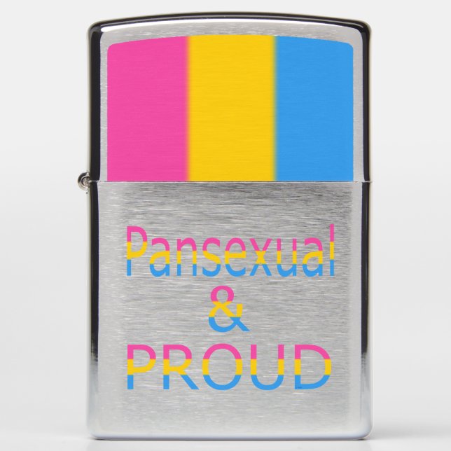 Falln Pansexual and Proud Zippo Lighter (Front)