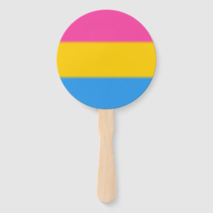 Falln Pansexual Pride Flag Hand Fan