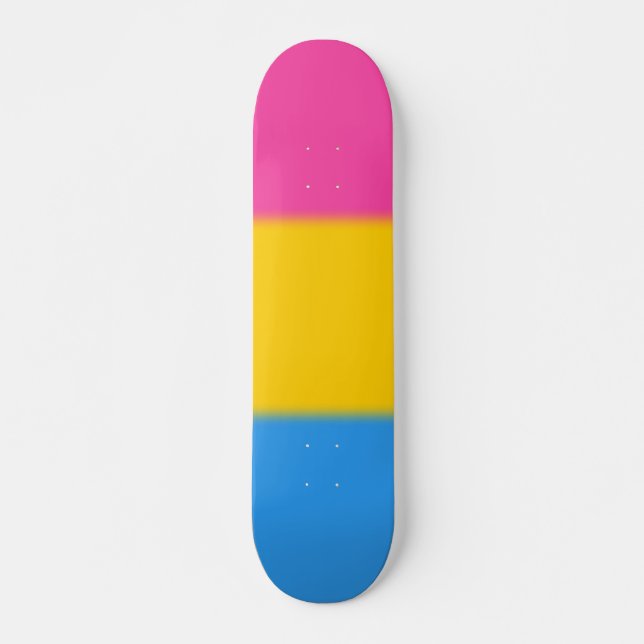 Falln Pansexual Pride Flag Skateboard Deck (Front)