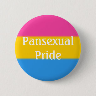 Falln Pansexual Pride Flag (Text) Pinback Button