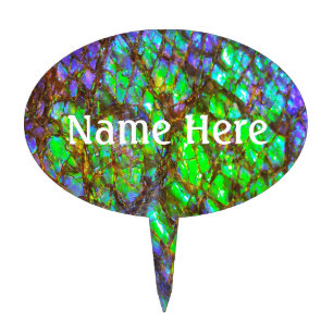 Falln Peacock Ammolite Cake Topper