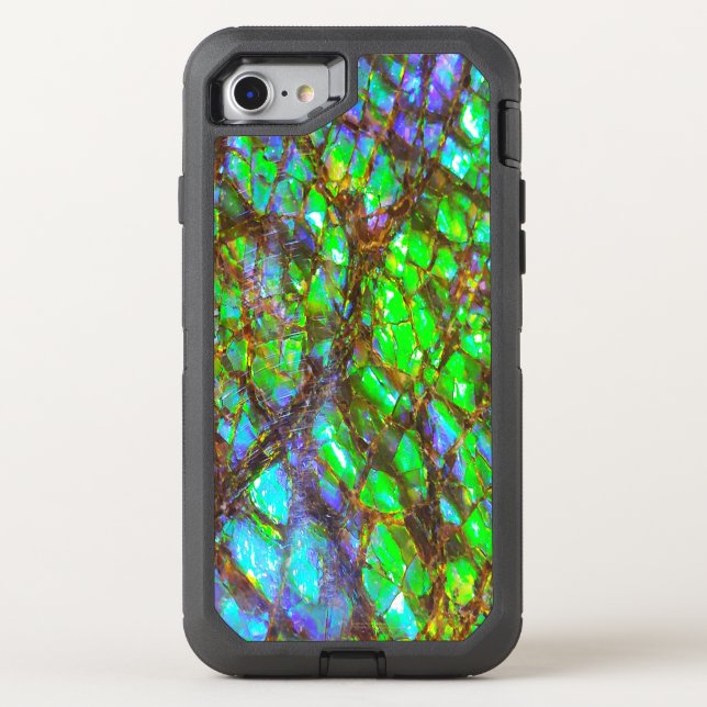 Falln Peacock Ammolite Otterbox iPhone Case (Back)