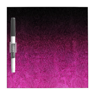 Falln Pink & Black Glitter Gradient Dry-Erase Board