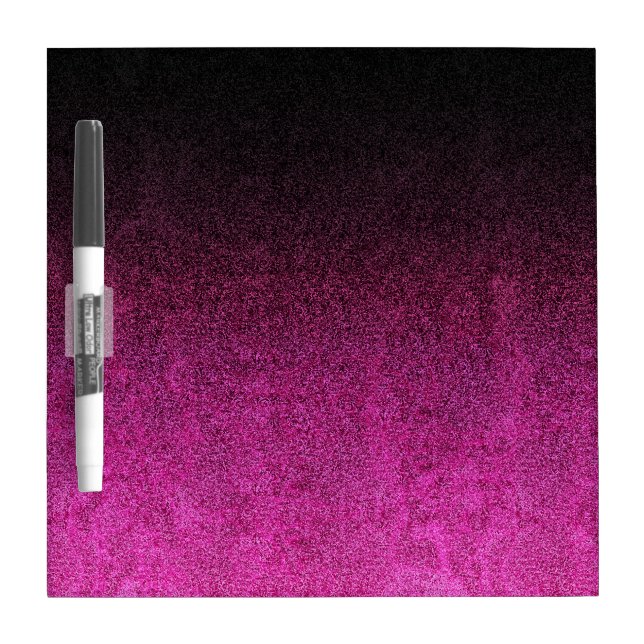 Falln Pink & Black Glitter Gradient Dry-Erase Board (Front)