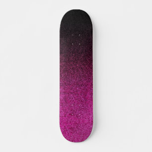 Falln Pink & Black Glitter Gradient Skateboard Deck