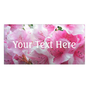 Falln Pink Floral Blossoms Door Sign