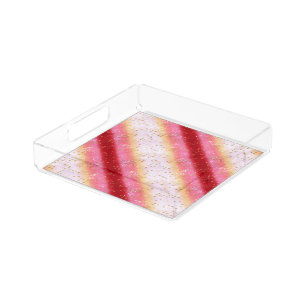 Falln Pink Sakura Sunrise Acrylic Tray