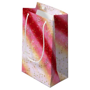 Falln Pink Sakura Sunrise Small Gift Bag by FallnAngelCreations at Zazzle