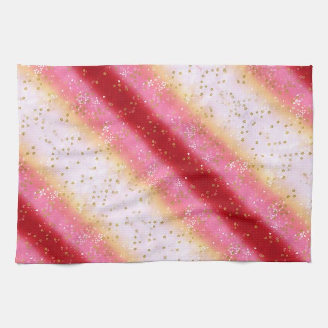 Falln Pink Sakura Sunrise Towel (Horizontal)
