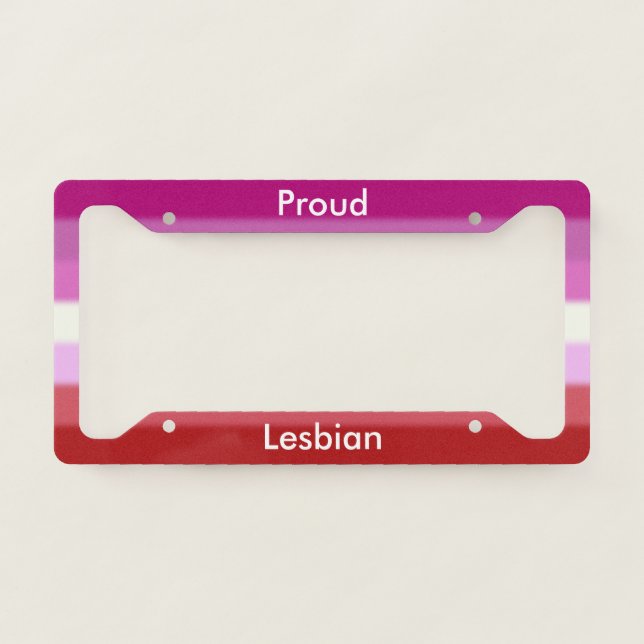 Falln Proud Lesbian License Plate Frame (Front)