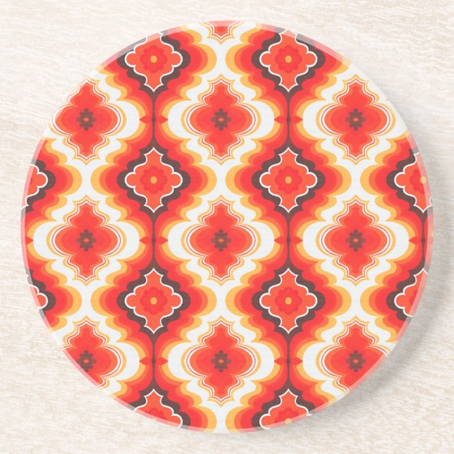 Falln Psychedelic Sunset Sandstone Coaster (Front)