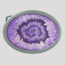 Falln Purple Agate Geode Belt Buckle