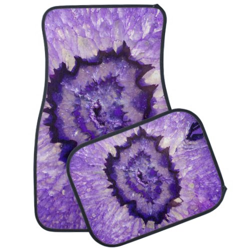 Falln Purple Agate Geode Car Floor Mat