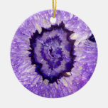 Falln Purple Agate Geode Ceramic Ornament at Zazzle
