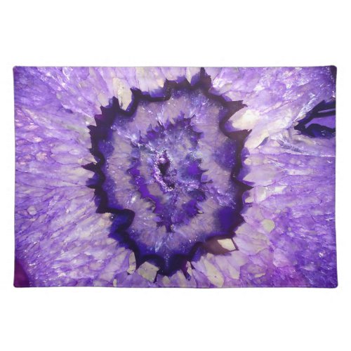 Falln Purple Agate Geode Cloth Placemat