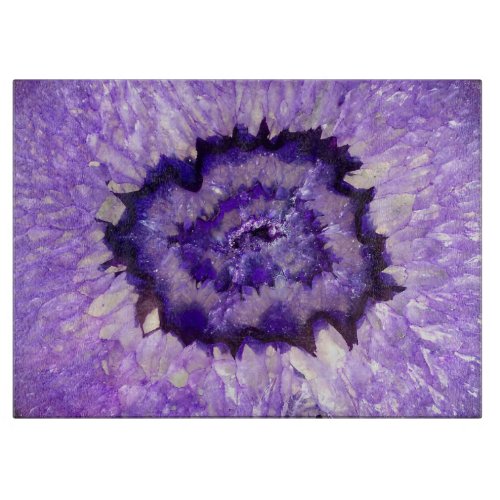 Falln Purple Agate Geode Cutting Board