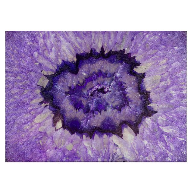 Falln Purple Agate Geode Cutting Board (Front)