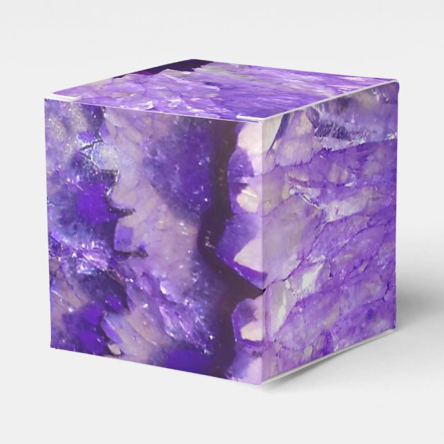 Falln Purple Agate Geode Favor Boxes (Front Side)
