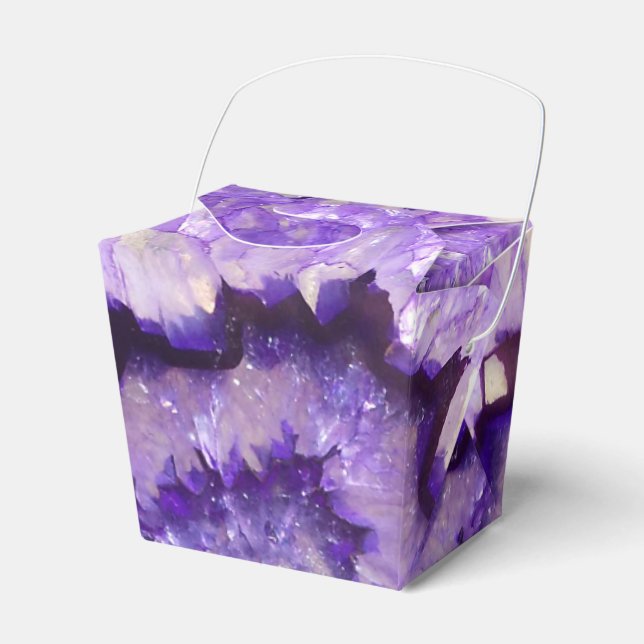 Falln Purple Agate Geode Favor Boxes (Front Side)