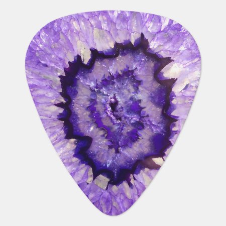 Falln Purple Agate Geode Guitar Pick