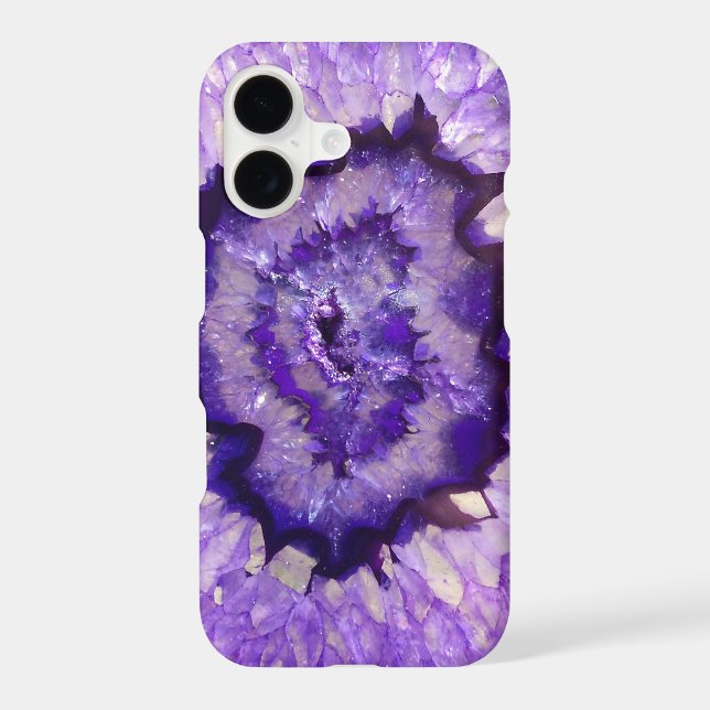 Falln Purple Agate Geode Iphone Case (Back)
