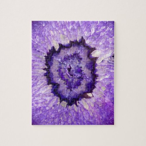 Falln Purple Agate Geode Jigsaw Puzzle