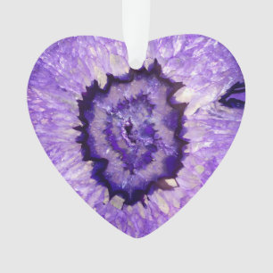 Falln Purple Agate Geode Ornament