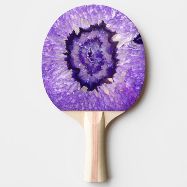 Falln Purple Agate Geode Ping-Pong Paddle (Front)