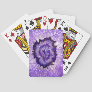 Falln Purple Agate Geode Poker Cards