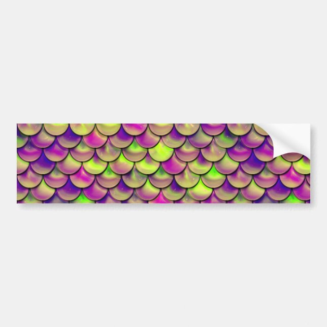 Falln Purple and Green Scales Bumper Sticker (Front)