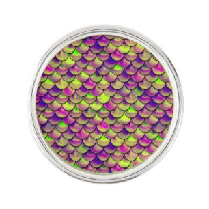 Falln Purple and Green Scales Pin
