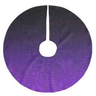 Falln Purple & Black Glitter Gradient Brushed Polyester Tree Skirt